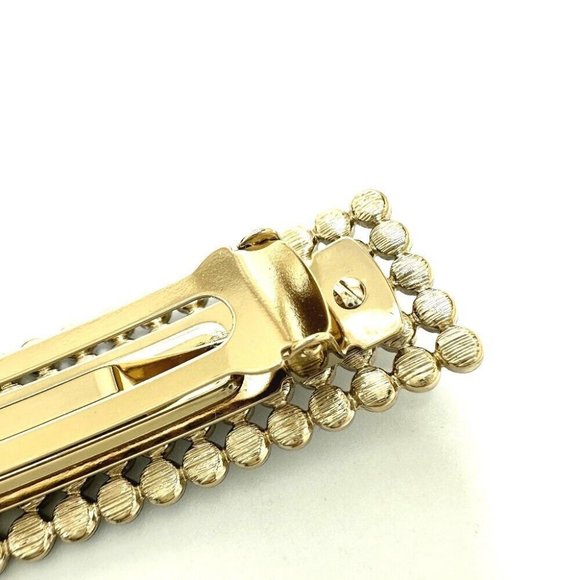 Authentic CHANEL logo hair accessory B23S Valletta Gold Plated Black x Gold main image 6